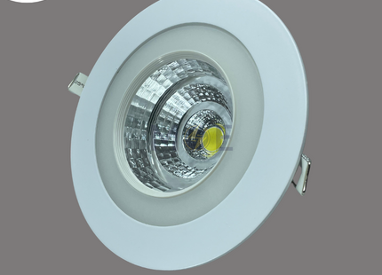 AEG LED COB Downlight/ Panel Light White Ceiling Flush Mounted Circular CoolWhite 1680Lm 16cm 21W | 16033 | سبوت ليد مدور مخفي ابيض دايلايت