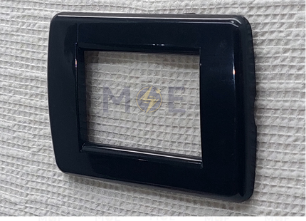 Glamour Idea Rondo Plastic Cover Plate Black 3module | VIM-16763.16 | بلاك بلاستيك اسود