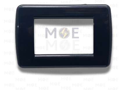 Glamour Idea Rondo Plastic Cover Plate Black 3module | VIM-16763.16 | بلاك بلاستيك اسود