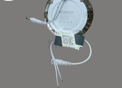 Mec LED Downlight/ Panel Light Chrome Ceiling Flush Mounted Circular White 6500K 400Lm 10.5cm 6W | سبوت ليد مدور مخفي كروم دايلايت
