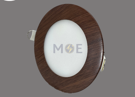 RB LED Downlight/ Panel Light Wooden Ceiling Flush Mounted Circular Warmwhite 3500K 800Lm 10.5cm 8W | KG-803 8W | سبوت ليد مدور مخفي خشبي ورم وايت