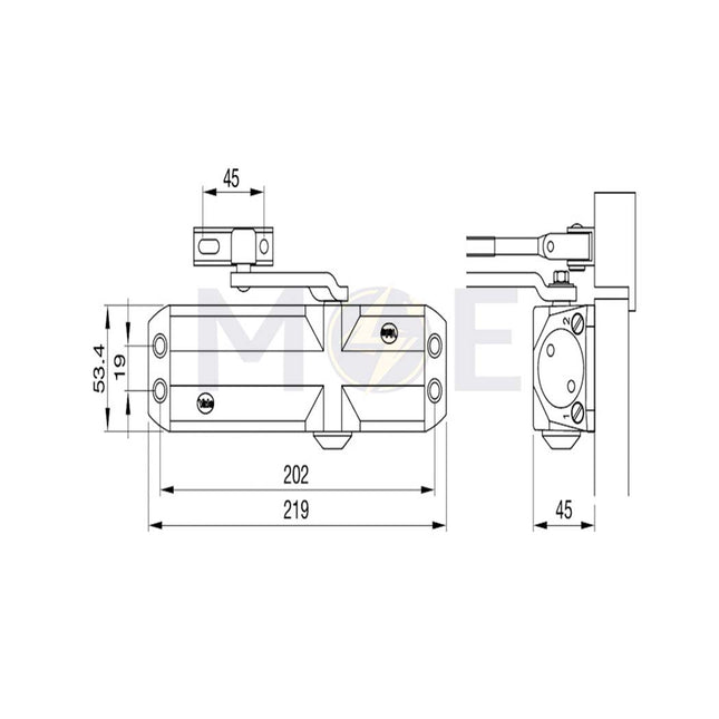 Yale 722 Series Overhead Door Closer | 7221220057