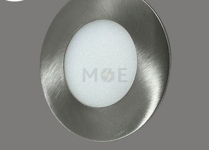 Mec LED Downlight/ Panel Light Chrome Ceiling Flush Mounted Circular White 6500K 320Lm 7.5cm 4W | MEC-SN-WH-4W | سبوت ليد مدور مخفي كروم دايلايت