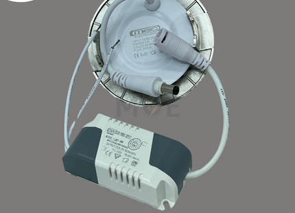 Mec LED Downlight/ Panel Light Chrome Ceiling Flush Mounted Circular White 6500K 320Lm 7.5cm 4W | MEC-SN-WH-4W | سبوت ليد مدور مخفي كروم دايلايت
