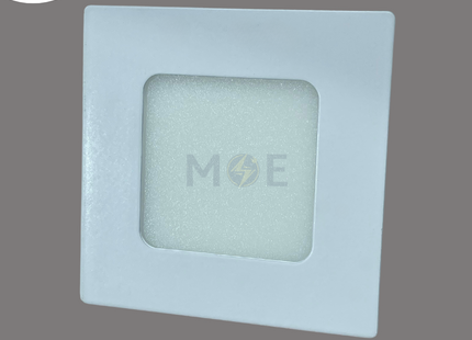 Mec LED Downlight/ Panel Light White Ceiling Flush Mounted Square White 6500K 320Lm 7.5cm 4W | MEC-WH-WH-4W | سبوت ليد مربع مخفي ابيض دايلايت