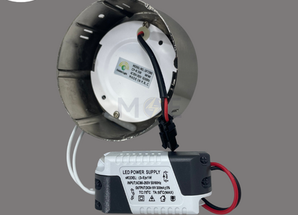 Goldenlight LED Downlight/ Panel Light Chrome Ceiling Surface Mounted Circular Warmwhite 3000K 8.5cm 5W | gldnl-CP-R-5W | سبوت ليد مدور ظاهر كروم ورم وايت