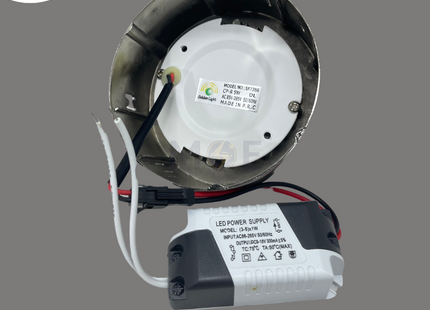 Goldenlight LED Downlight/ Panel Light Chrome Ceiling Surface Mounted Circular White 6500K 8.5cm 5W | CP-R-5W | سبوت ليد مدور ظاهر كروم دايلايت