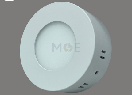 Goldenlight LED Downlight/ Panel Light White (PKW) Ceiling Surface Mounted Circular Warmwhite 3000K 8.5cm 5W | gldnl-CP-R-5W | سبوت ليد مدور ظاهر ابيض ورم وايت