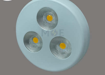 Goldenlight LED COB Downlight/ Panel Light White Ceiling Surface Mounted Circular Warmwhite 3000K 20cm 3x10W | CP-R-COB | سبوت ليد مدور ظاهر ابيض ورم وايت