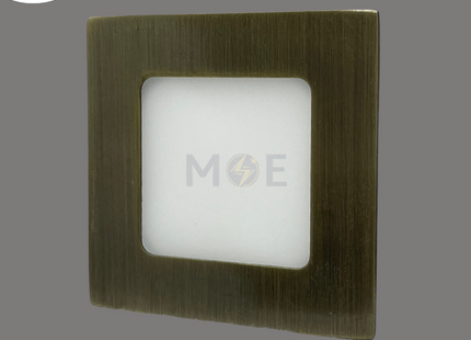 Blue Point LED Downlight/ Panel Light Bronze Ceiling Flush Mounted Square Warmwhite 3000K 7.5cm 4W | سبوت ليد مربع مخفي برونز ورم وايت