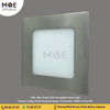 Blue Point LED Downlight/ Panel Light Chrome Ceiling Flush Mounted Square Warmwhite 3500K 10.5cm 6W