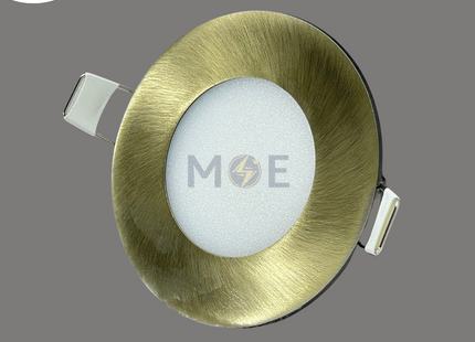 RB LED Downlight/ Panel Light Bronze Ceiling Flush Mounted Circular Warmwhite 3000K 400Lm 7.5cm 4W | سبوت ليد مدور مخفي برونز ورم وايت