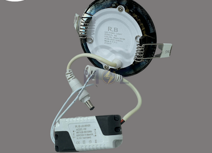 RB LED Downlight/ Panel Light Bronze Ceiling Flush Mounted Circular Warmwhite 3000K 400Lm 7.5cm 4W | سبوت ليد مدور مخفي برونز ورم وايت