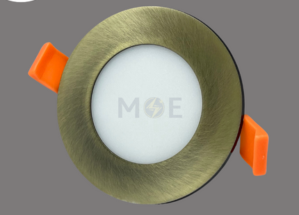Lotus LED Downlight/ Panel Light Bronze Ceiling Flush Mounted Circular Warmwhite 3000K 240Lm 7.5cm 3W | T9-Round-3W | سبوت ليد مدور مخفي برونز ورم وايت