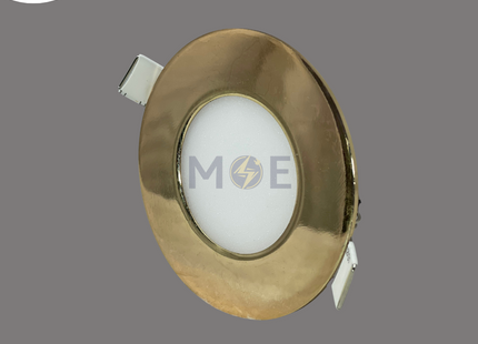 Noorberg LED Downlight/ Panel Light Gold Ceiling Flush Mounted Circular Daylight 6500K 7.5cm 5W | Norbrg-6238-3 | سبوت ليد مدور مخفي ذهبي دايلايت