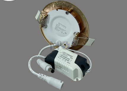 Noorberg LED Downlight/ Panel Light Gold Ceiling Flush Mounted Circular Daylight 6500K 7.5cm 5W | Norbrg-6238-3 | سبوت ليد مدور مخفي ذهبي دايلايت