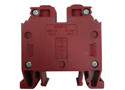 ONKA Rail Terminal Block Red 35mm | ON-MRK 35-RD | جنكسيون سكة احمر