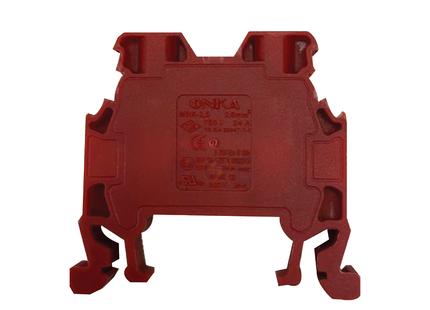 ONKA Rail Terminal Block Red 2.5mm | ON-MRK 2.5-RD | جنكسيون سكة احمر