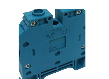 ONKA Rail Terminal Block Blue 4mm | ON-MRK 4-BLU | جنكسيون سكة ازرق