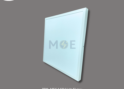 MEC LED Panel Light Fixture White Surface Square Daylight 6000Lm 6000K 60x60cm 60W | Mec-JM-XD4801 | شاسي ليد مربع ظاهر ابيض دايلايت