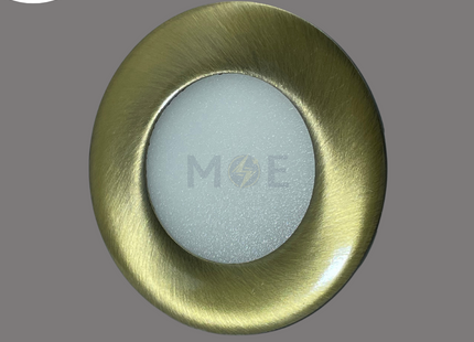Mec LED Downlight/ Panel Light Bronze Ceiling Flush Mounted Circular Warmwhite 3500K 320Lm 7.5cm 4W | سبوت ليد مدور مخفي برونز ورم وايت