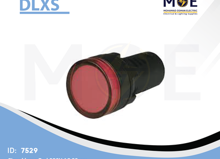 DLXS Signal Lamp Red 220V AC 22mm | DX-AD22-220-RED | لمبة اشارة احمر