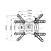 HE TV Stand Wall Mount Max 50Kg Adjustable Full Motion 14–55 Inch | 83599