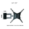 HE TV Stand Wall Mount Max 50Kg Adjustable Full Motion 14–55 Inch | 83599