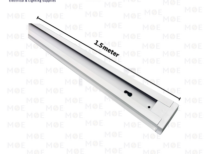 Surface Mounted 2 Wire Track Light Rail White 1.5mt | سكة سبوت ابيض