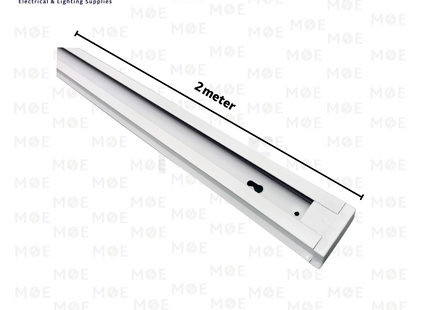 Surface Mounted 2 Wire Track Light Rail White 2mt | سكة سبوت ابيض