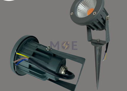 CuperLight LED Gray COB Garden Spike Spotlight Pink IP65 AC85-265V 7W | 3003-7W | سبوت ليد شك بي كي رمادي ضو زهري