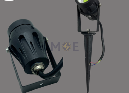 CuperLight LED Black COB Garden Spike Spotlight Green IP65 AC85-265 7W | 3122-7W | سبوت ليد شك بي كي اسود ضو اخضر