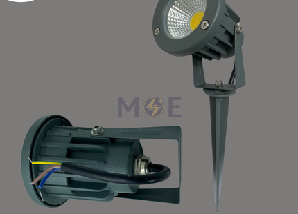 CuperLight LED Gray COB Garden Spike Spotlight Warmwhite IP65 AC85-265V 7W | 3003-7W | سبوت ليد شك بي كي رمادي ورم وايت