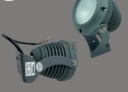 CuperLight LED Gray COB Garden Spike Spotlight Green IP65 AC85-265V 1800Lm 15W | سبوت ليد شك بي كي رمادي ضو اخضر