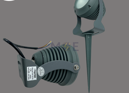 CuperLight LED Gray COB Garden Spike Spotlight Green IP65 AC85-265V 1800Lm 15W | سبوت ليد شك بي كي رمادي ضو اخضر