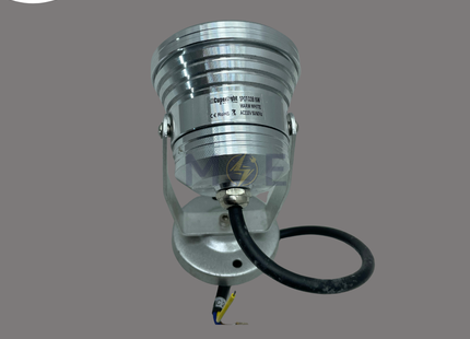 CuperLight LED Silver COB Adjustable Garden Spotlight With Flat Base Warmwhite IP65 AC170-250V 10W | سبوت ليد ظاهر متحرك مع قاعدة فضي ورم وايت