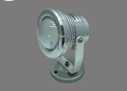 CuperLight LED Silver COB Adjustable Garden Spotlight With Flat Base Daylight IP65 AC170-250V 10W | سبوت ليد ظاهر متحرك مع قاعدة فضي دايلايت