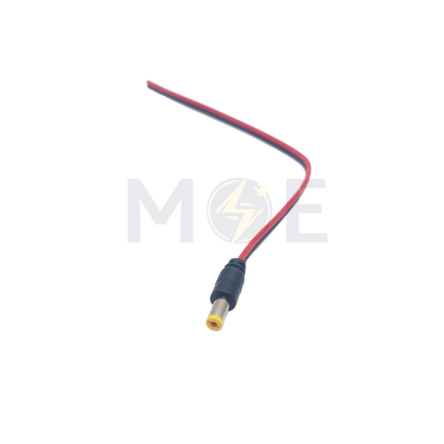 DC Power Pigtail Cable Male Barrel Plug 4×2.5×9.5mm for CCTV Camera 24cm فيش كاميرا دكر مع شريط