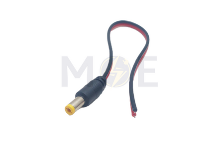 DC Power Pigtail Cable Male Barrel Plug 4×2.5×9.5mm for CCTV Camera 24cm فيش كاميرا دكر مع شريط