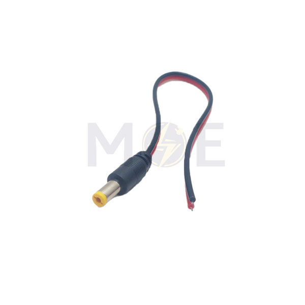 DC Power Pigtail Cable Male Barrel Plug 4×2.5×9.5mm for CCTV Camera 24cm فيش كاميرا دكر مع شريط