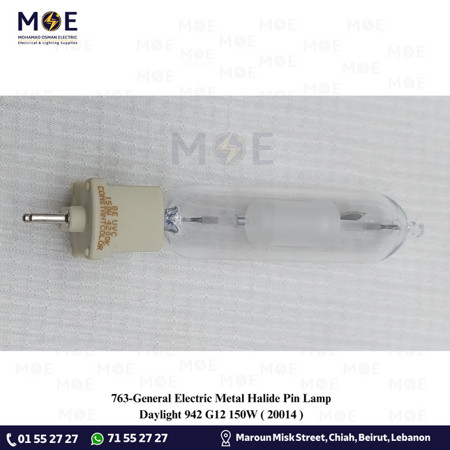 General Electric Metal Halide Pin Lamp Daylight 942 G12 150W | 20014