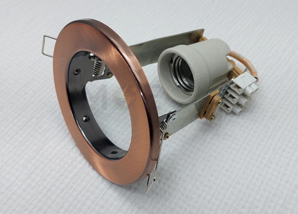 Cuperlight Downlight / Spotlight Frame R63 Antique Copper Recessed Fix Circular 1xE27 6.3cm | سبوت فارغ مدور مخفي نحاس معتق ثابت