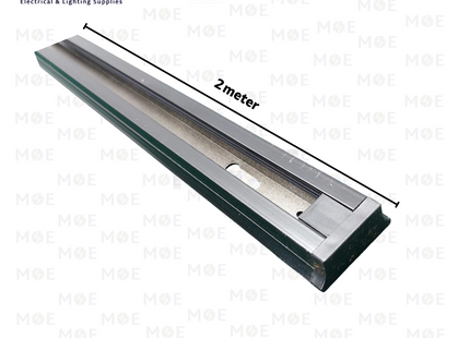 Surface Mounted 2 Wire Track Light Rail Black 2mt | سكة سبوت اسود