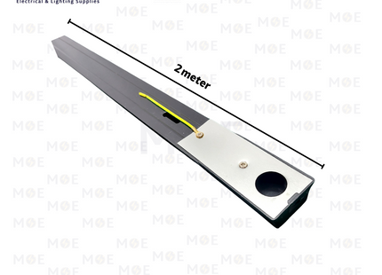 Surface Mounted 2 Wire Track Light Rail Black 2mt | سكة سبوت اسود