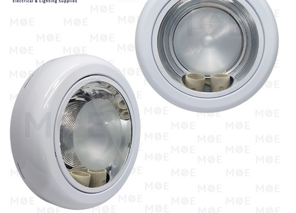 Cuperlight Ceiling Light / Downlight without lamp White Surface Fix Circular 2xE27 | سبوت فارغ مدور ظاهر ابيض ثابت