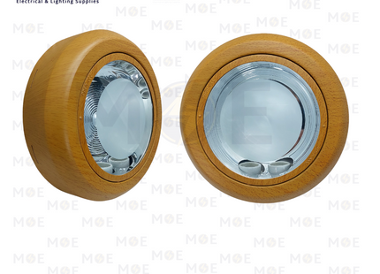 Cuperlight Ceiling Light / Downlight without lamp Wooden Surface Fix Circular 2xE27 | سبوت فارغ مدور ظاهر خشبي ثابت