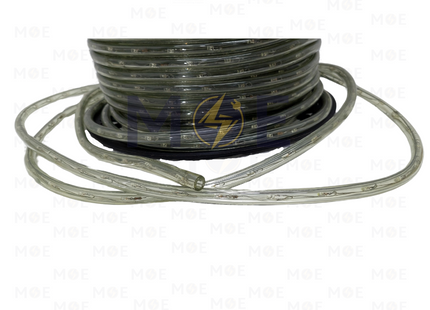 Cuperlight LED Waterproof Pipe Rope Light Transparent White 220V 100mt | نبريش ليد مبروم شفاف ضو ابيض دايلايت