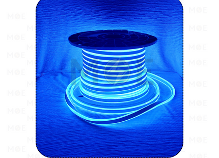 OB Neon Flat LED Waterproof Rope Light Milky Blue 220V 50mt | Neon SMD2835 | حبل ليد نيون ضو ازرق