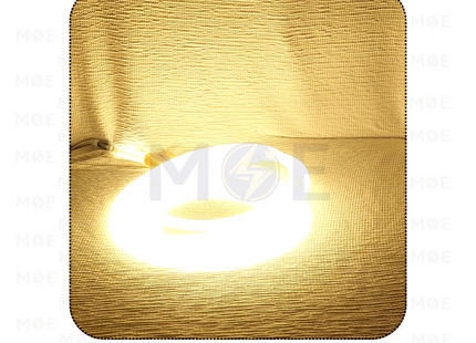 OB Neon LED Waterproof Pipe Rope Light Milky Yellow 220V 50mt | Neon SMD2835 | نبريش ليد مبروم حليبي ضو اصفر