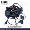 String Light Black Waterproof Wire 20 LampHolder E27 10mt Extendable